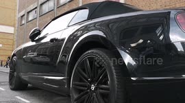 Bentley with parking ticket