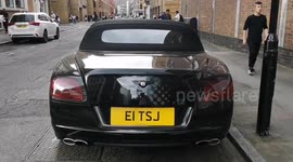 Bentley with parking ticket