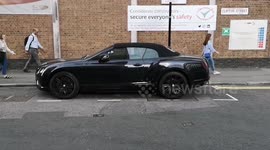 Bentley with parking ticket