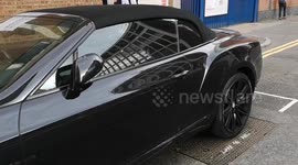 Bentley with parking ticket