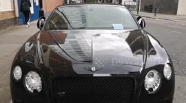 Bentley with parking ticket