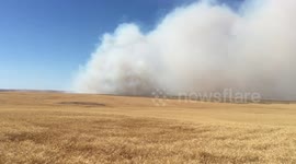 Fast-moving wildfire scorches 45,000 acres in northern Oregon