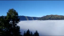 A village above the clouds at East Java's Mount Bromo