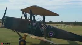 Incredible moment 94-year-old RAF veteran returned to the cockpit