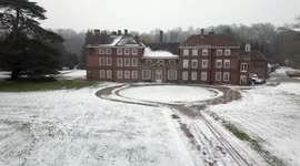 Lullingstone Castle, Kent in the snow. Shot with DJI Mavic Pro