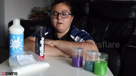 A teenager has issued a warning after she was ill for more than a month - due to toxic levels of chemicals in her homemade SLIME