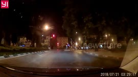 Car drives in opposite direction