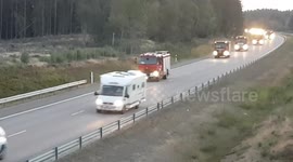 Polish firefighters travel to Sweden in mass effort to subdue wildfires