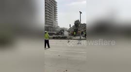 Eyewitness captures aftermath of building collapse in Miami Beach