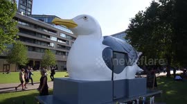 Giant Gull Near Tower Bridge