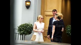 Kylie Minogue leaves Abbey Road Studios after secret concert by Paul McCartney