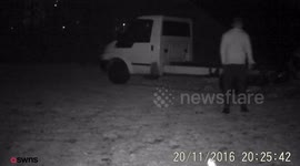 Builders caught on camera dumping mountain of waste onto children's playing field
