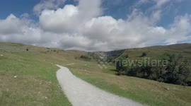 Time-lapse footage of Yorkshire Dales beauty spot Malham Cove