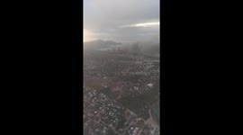 Passenger captures devastation of Greece wildfires from plane