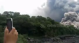 Civilians flee huge ash cloud as volcano erupts in Escuintla, Guatemala