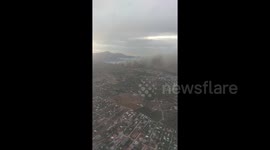 Passenger captures devastation of Greece wildfires from plane