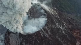 RAW HD, Volcan El Fuego, 10 days after eruption 13.06.2018, 2 footage