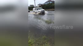 Heavy rains flood streets in North Carolina