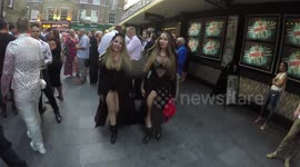 Gillian McKeith and daughter Afton McKeith dress as vampires in London