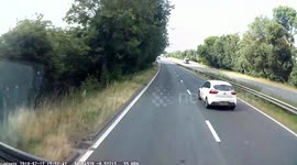 Another idiot cuts up a fully loaded truck