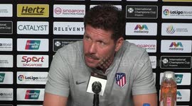 Diego Simeone tries not to laugh as translator struggles with English