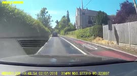 Road in England 'melts' amid scorching weather