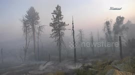 Scenes of devastation after wildfire in Idyllwild, California