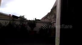 Ash Rain falls in Antigua after Volcan de Fuego eruption