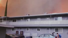 ‘Say a prayer for Redding’: Filmer captures evacuation as Carr Fire grows