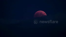 total lunar eclipse timelapse and Mars