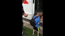 FedEx Express makes delivers young boy special package