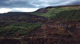 Golspie wildfire (2018-07-08) aftermath