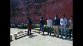 Imates singing competition. This group is singing of their plight in prison. Remembering their good lives at home.