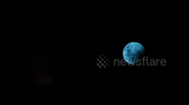 Timelapse of the longest total lunar eclipse of the 21st century