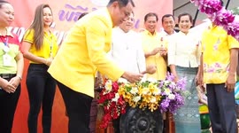 Buddhist Lent festival on a canal in Thailand