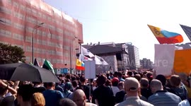 Crowds gather in Moscow as pension reform protests sweep the nation