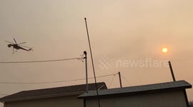 Volunteer firefighter records air attack on Carr Fire