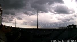 Heavy rain and thunderstorm in Whitley bay