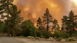 Filmer captures flames and smoke from the Cranston Fire
