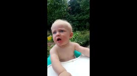 Strong 8-month-old baby rips table off his high chair