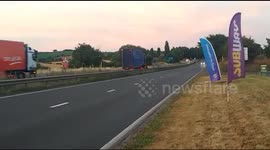 Audi S1 & 2018 Audi RS3 high speed flypast