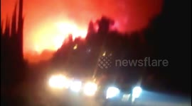 Video captures terrifying moment woman flees with children from Carr Fire
