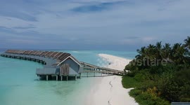 Drone sand bank footage maldives