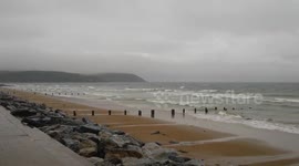 Summer Storm on beach at Cork.