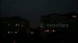 Lightning and Highrises in Bucharest