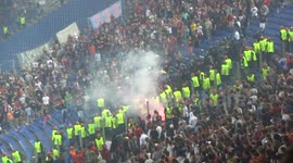 CSKA Moscow fans clash with Italian riot police