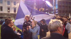YES Supporters remain defiant in Glasgow