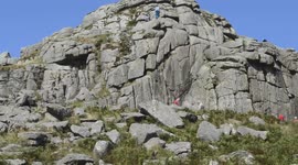 extended footage climbers eroding dartmoor tors dartmoor national park