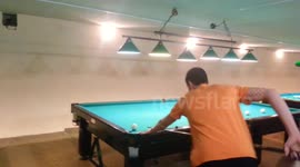 Amazing billiard trick