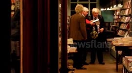 Boris Johnson and his father at London bookstore launch